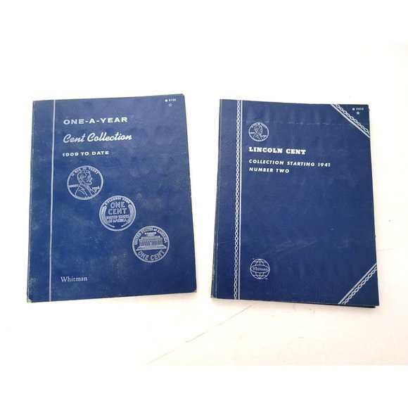 Coin Books - One a Year Cent Collection 1909 to Date & Lincoln Cent Collection S - Picture 1 of 9
